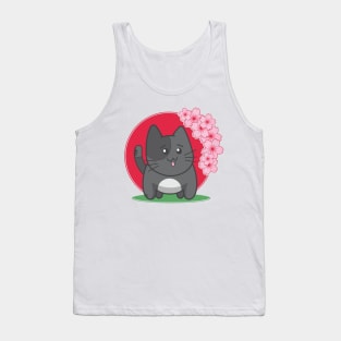 Little Meow and the cherry blossoms. Tank Top